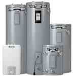 Cutaway view of water heater showing Blue Diamond glass lining and Coregard anode rod - state gs6 50