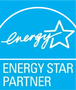 Blue ENERGY STAR Partner logo with white star and script text