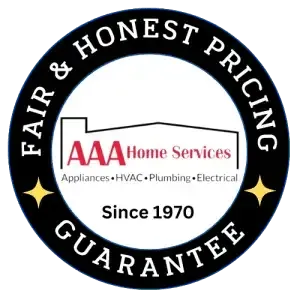 AAA Home Services logo badge with “Fair & Honest Pricing Guarantee” and “Since 1970” text