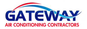 Gateway Air Conditioning Contractors logo in blue and red text on a white background