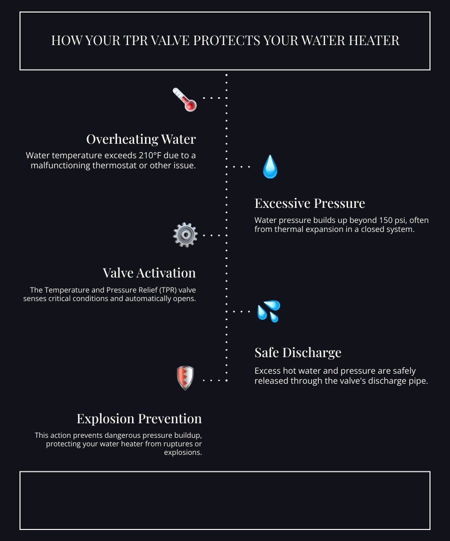 Dark infographic listing electrical hazards: overloading, excessive pressure, safe methods, and explosion precautions.