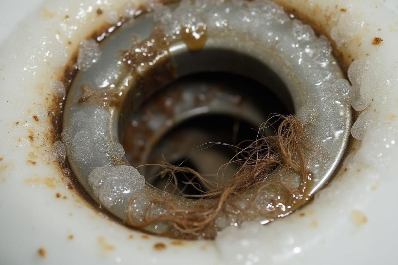 baking soda and hot water for clogged drain