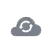Gray cloud icon with circular arrows inside, suggesting sync or backup