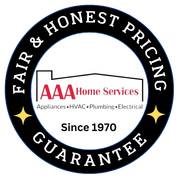 AAA Home Services logo in black circular seal with 