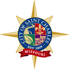 City of Saint Charles, Missouri seal with gold star and blue-red center emblem