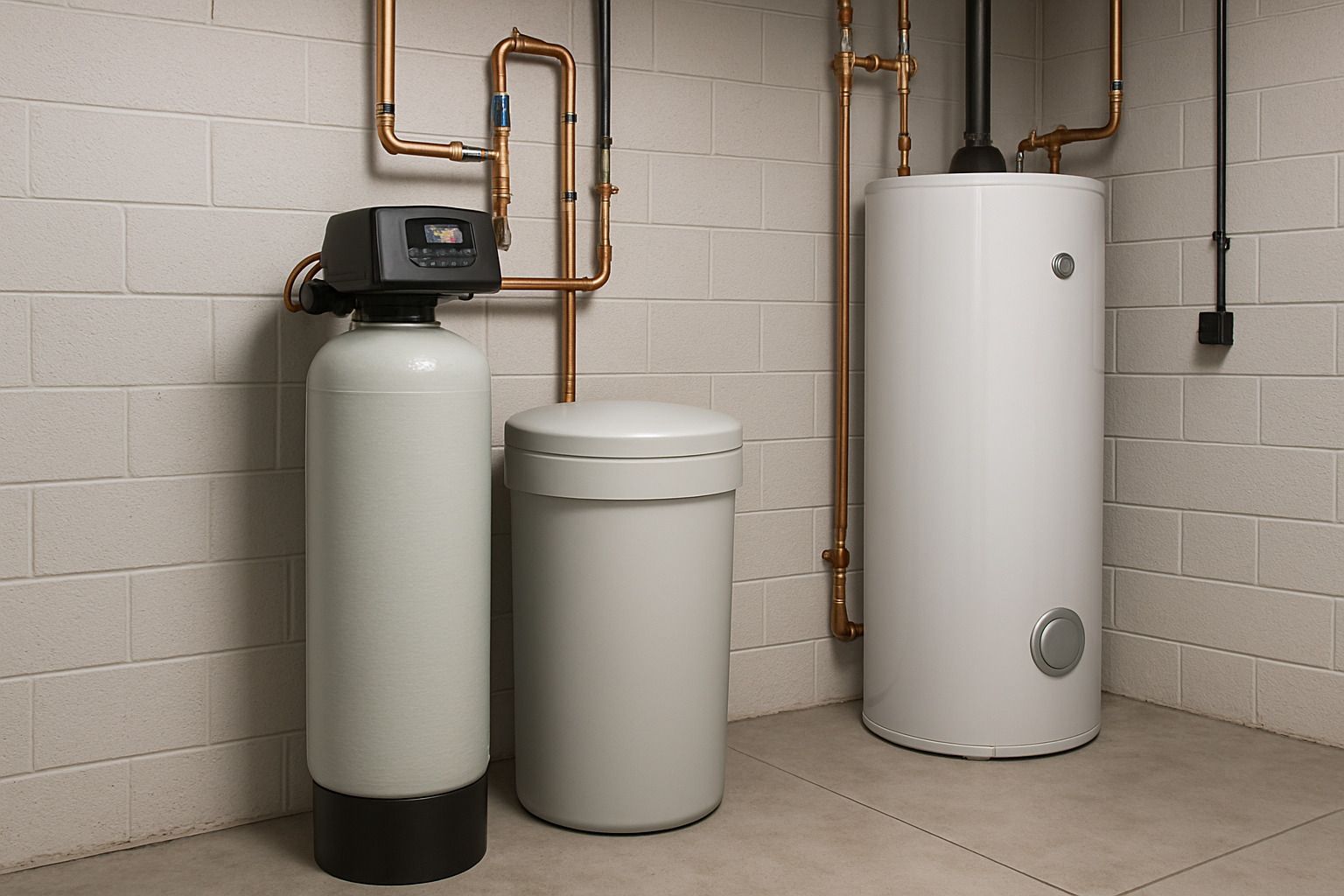 where are water softeners installed