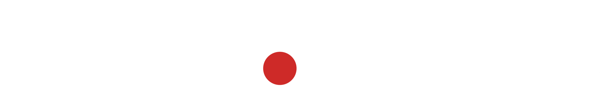 Red dot centered on a white background with a thin gray line below