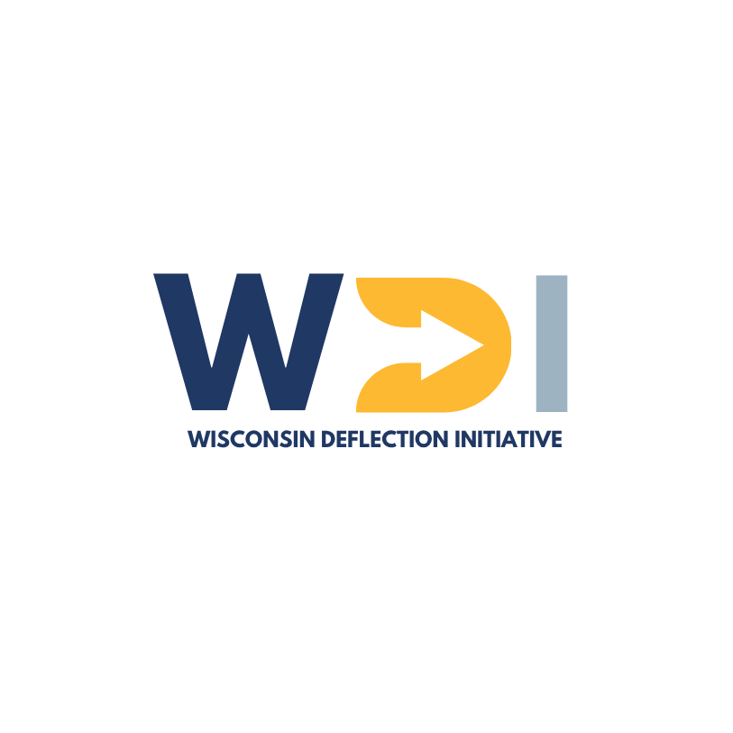 Wisconsin Deflection Initiative (WDI) logo for statewide recovery and public health initiatives supported through video production.