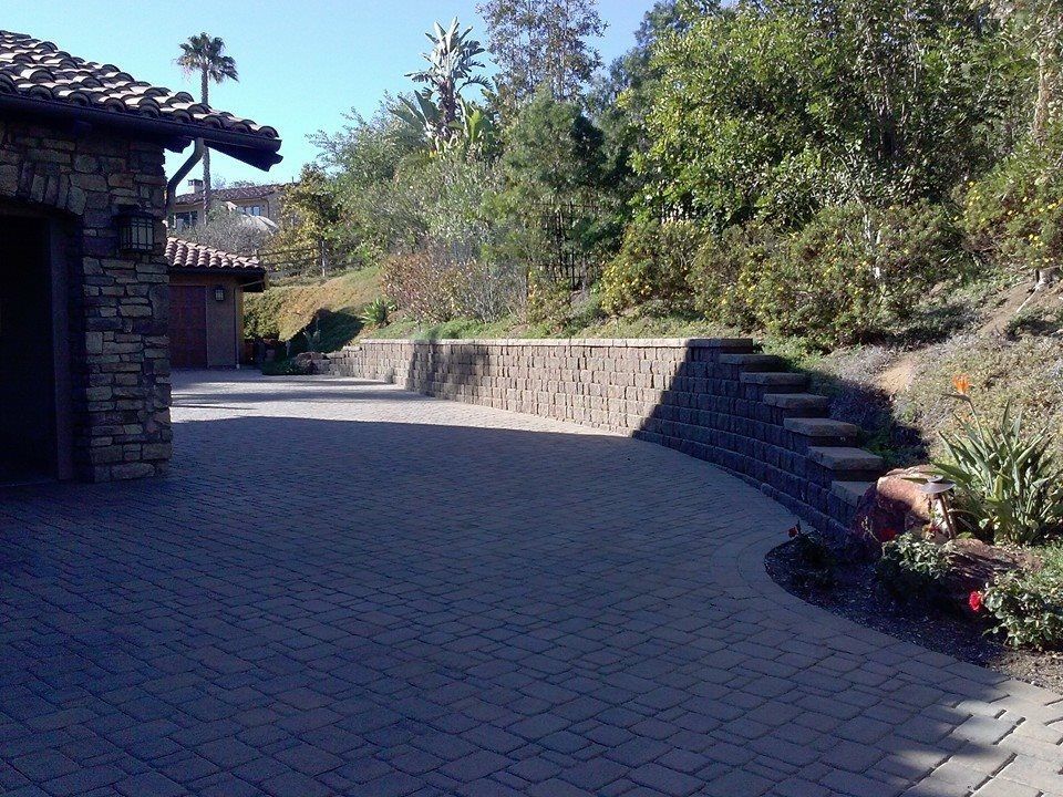 Custom-built patio with pavers in a San Diego outdoor living space
