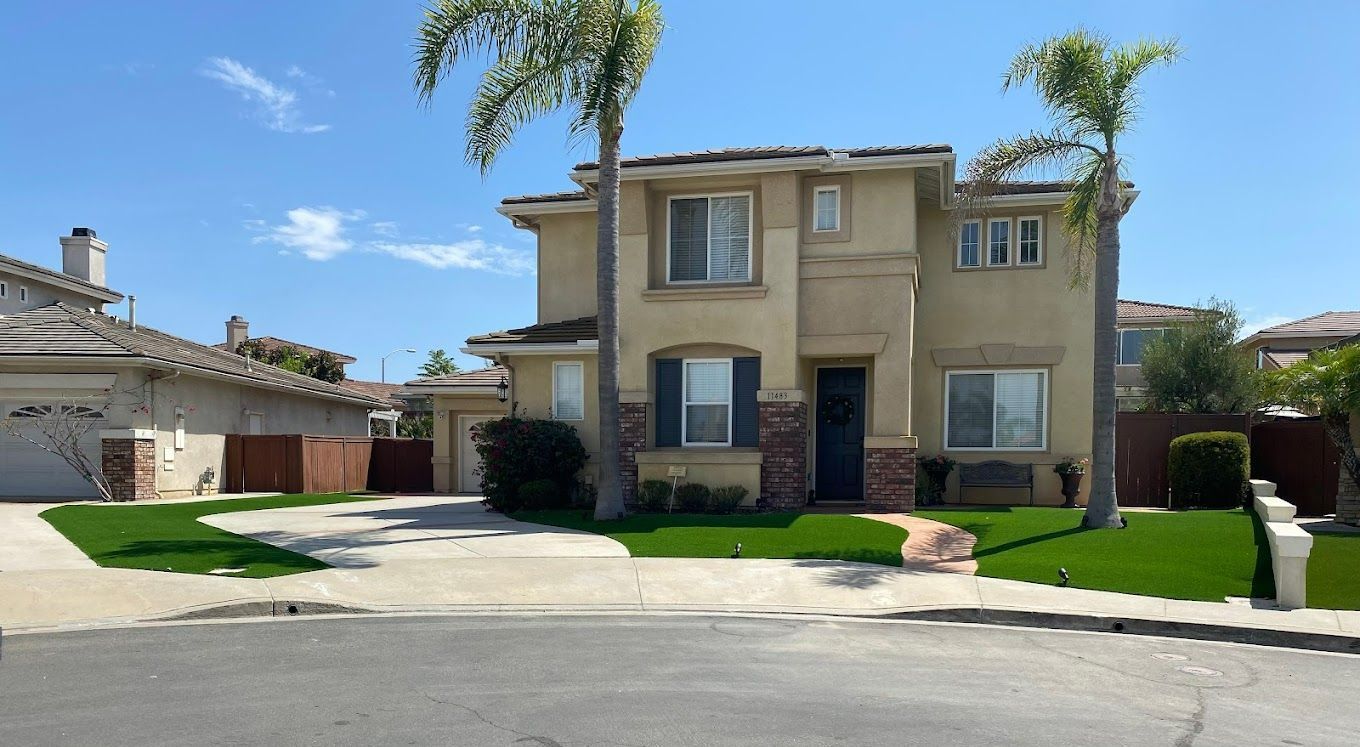 Concrete driveway and patio surface in a San Diego residential property