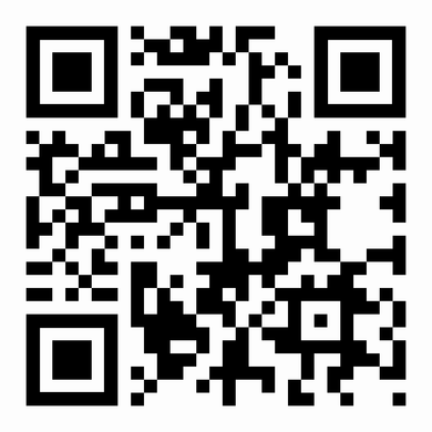 QR code with black and white squares.