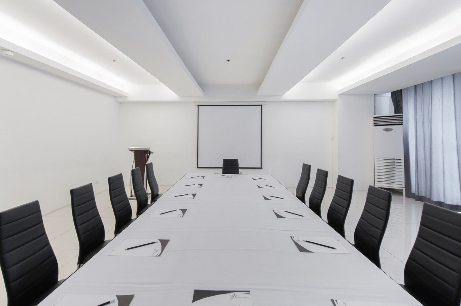 Professional boardroom set for executive meetings at Y2 Residence Hotel, Poblacion Makati