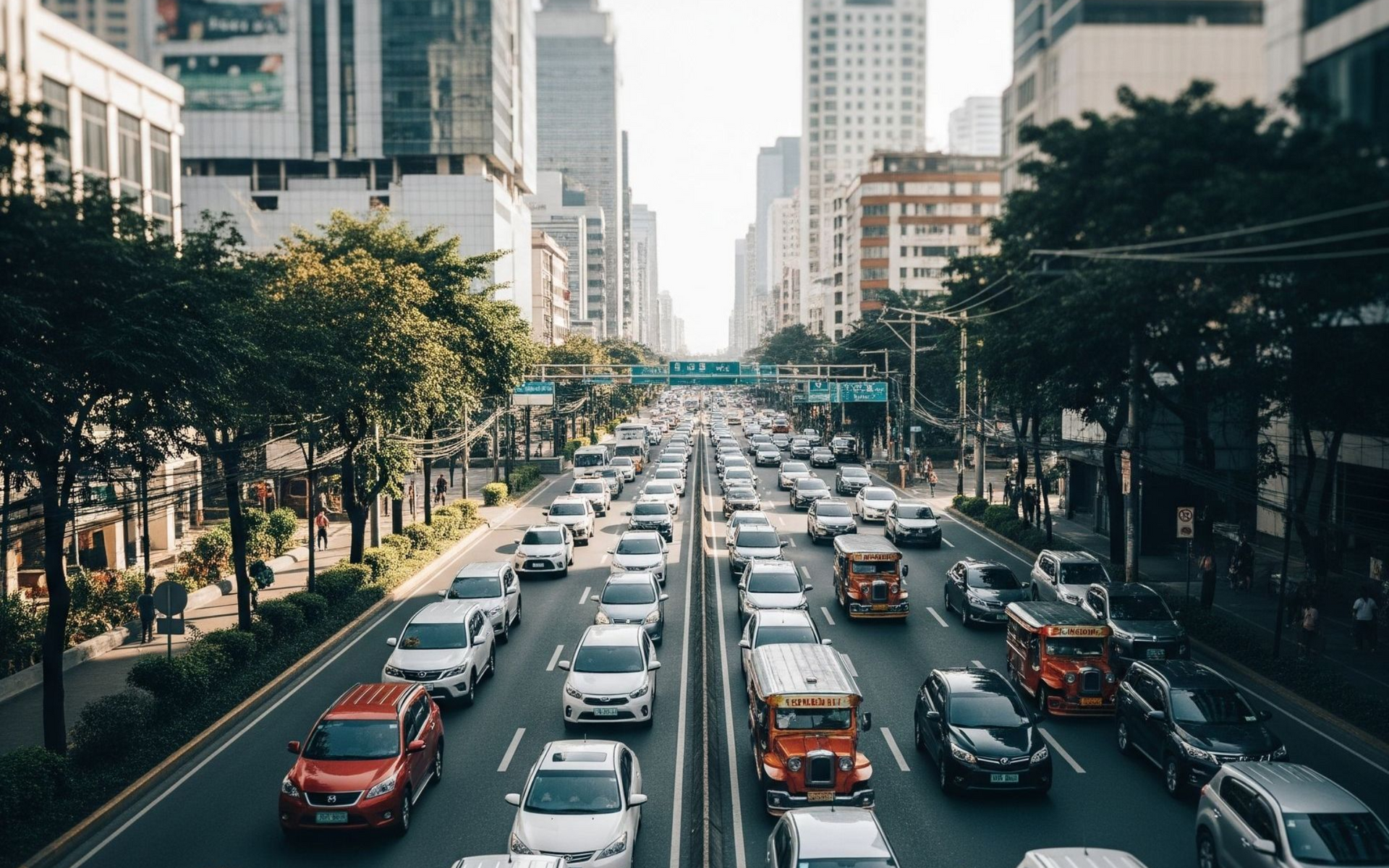 Multi-lane road leading to Y2 Residence Hotel in Poblacion, Makati City