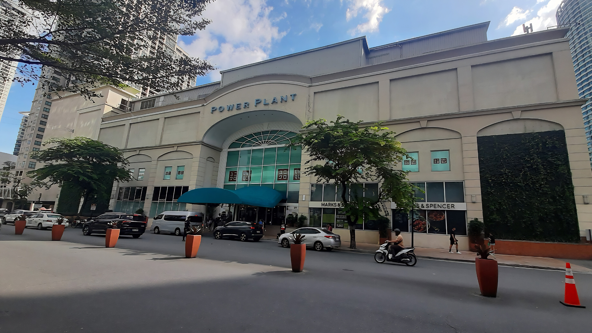 Power Plant Mall entrance in Rockwell, near Y2 Residence Hotel in Poblacion, Makati