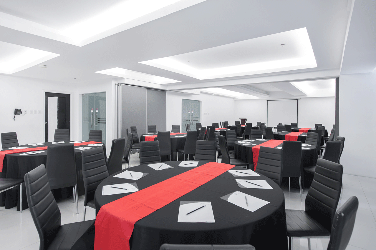 Yin function room set banquet style at Y2 Residence Hotel, Poblacion Makati