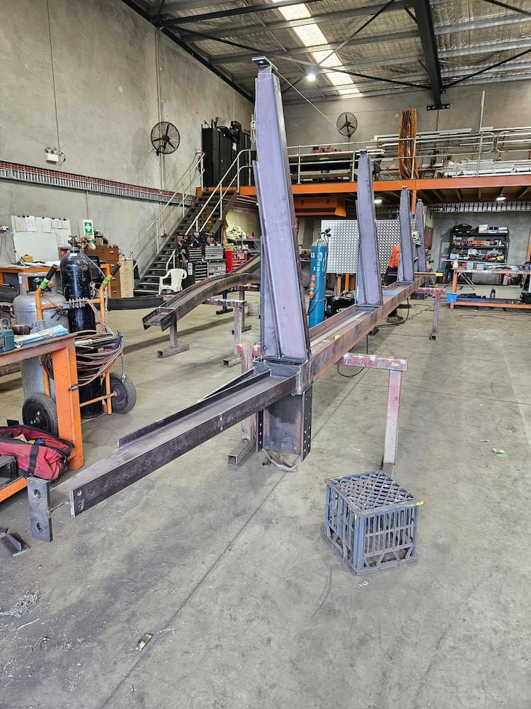 A Large Metal Structure is Being Built in a Factory — SCF Industries Pty Ltd in Albion Park, NSW