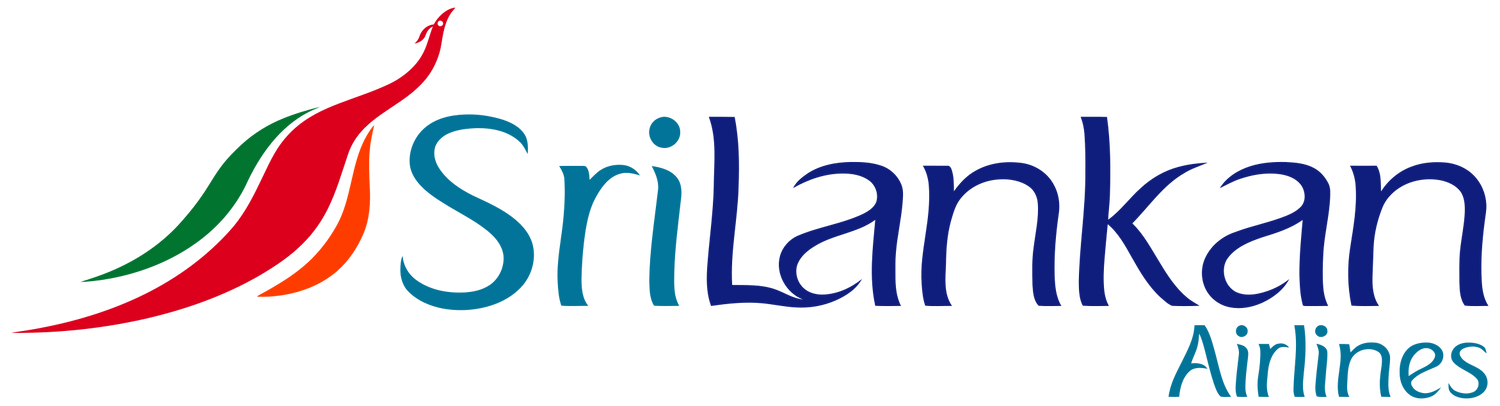 SriLankan Airlines logo with a colorful bird symbol and text.