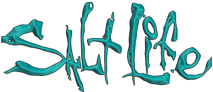 The word salt life is written in blue on a white background.