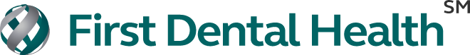 First Dental Health logo with teal icon and dark teal text