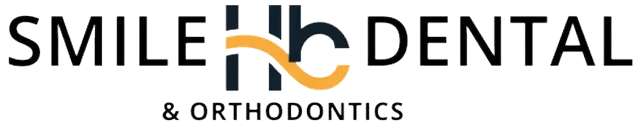 SMILE Inc Dental & Orthodontics logo in black and orange on a white background