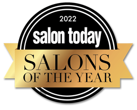 A logo for salon today salons of the year