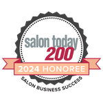 A logo for salon today 200 2024 honoree salon business success.