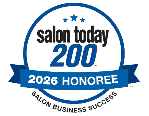 A logo for salon today salons of the year
