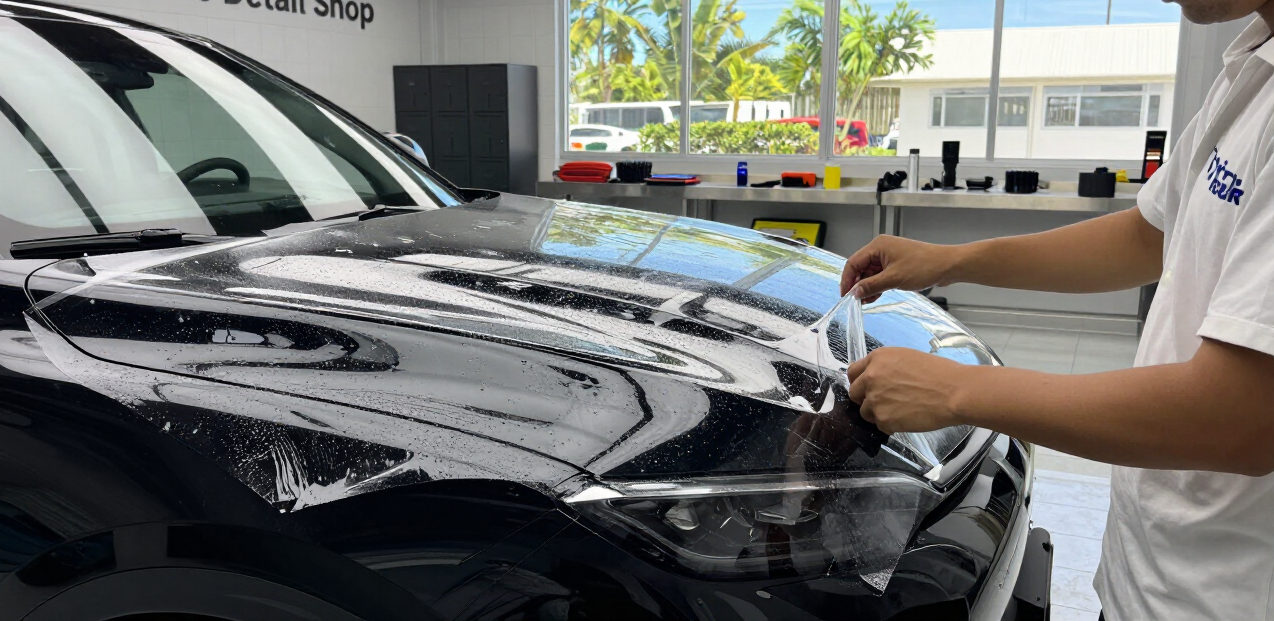 PPF protecting car hood