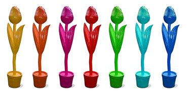 Decotulp polyester XL tulpen