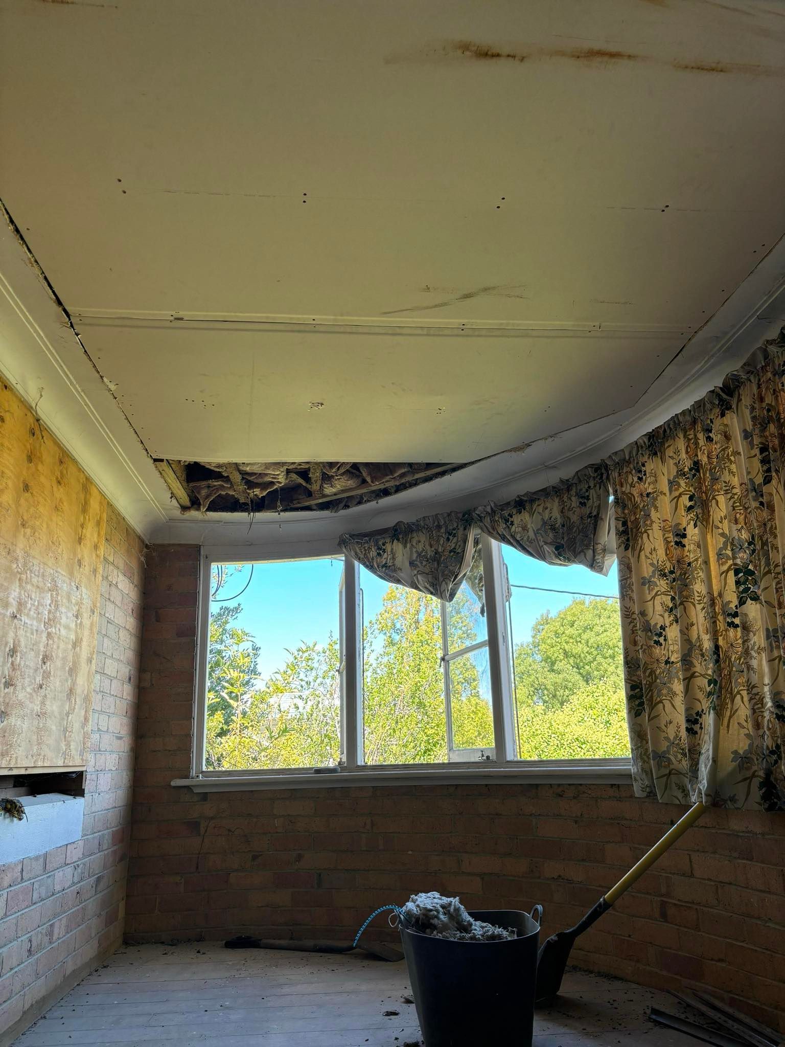 This is over halfway way mark of a new ceiling installation from a water damage job in Castlemaine