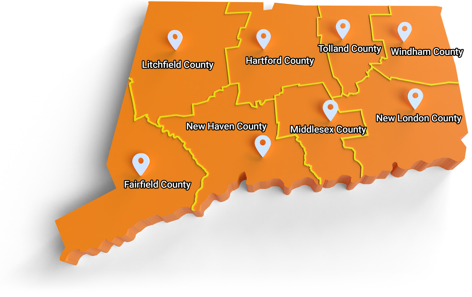 Connecticut Moving & Storage Map