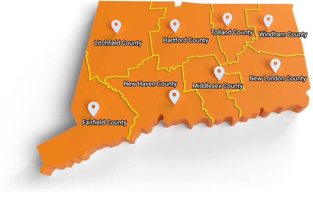 Connecticut Moving & Storage Map