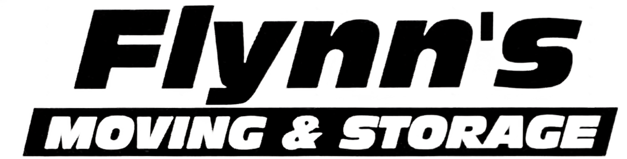 Flynn's Moving & Storage logo in bold black text on a white background.