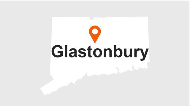 Map of Connecticut with Glastonbury highlighted.