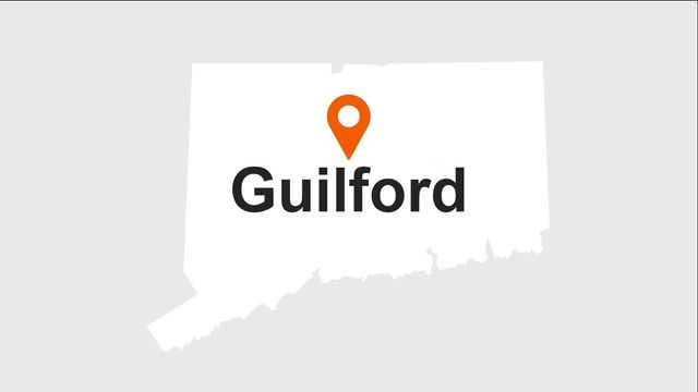Map of Connecticut with Guilford pinpointed.
