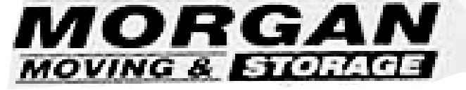 Logo for Morgan Moving & Storage. Black text on white background.