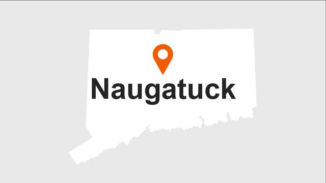 Map of Connecticut with Naugatuck location marker.