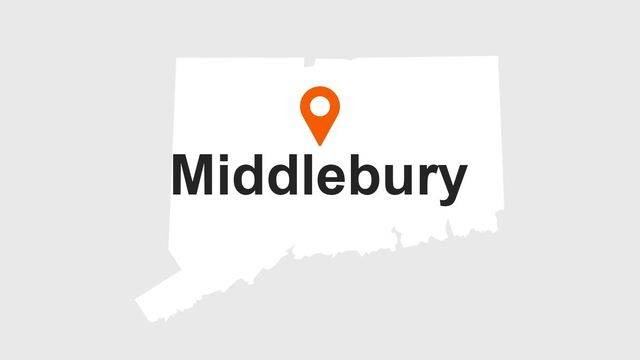 Map of Connecticut with Middlebury pinpointed.