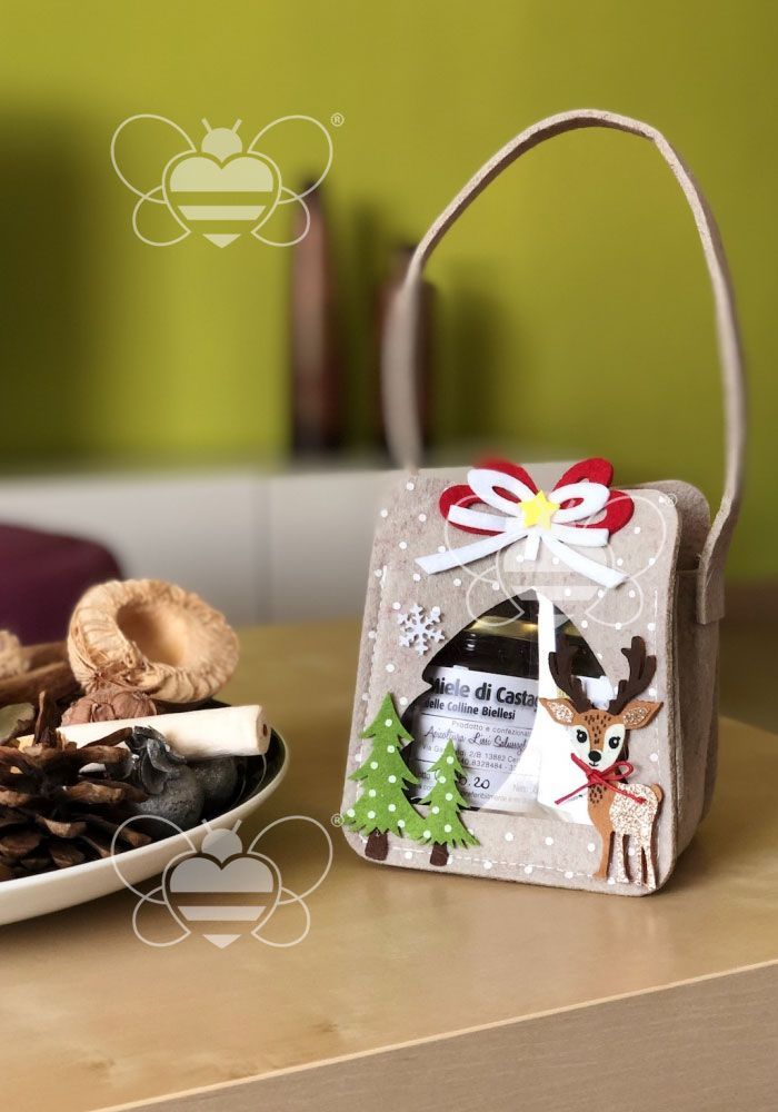 confezione singola miele natale