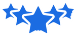 5 blue stars