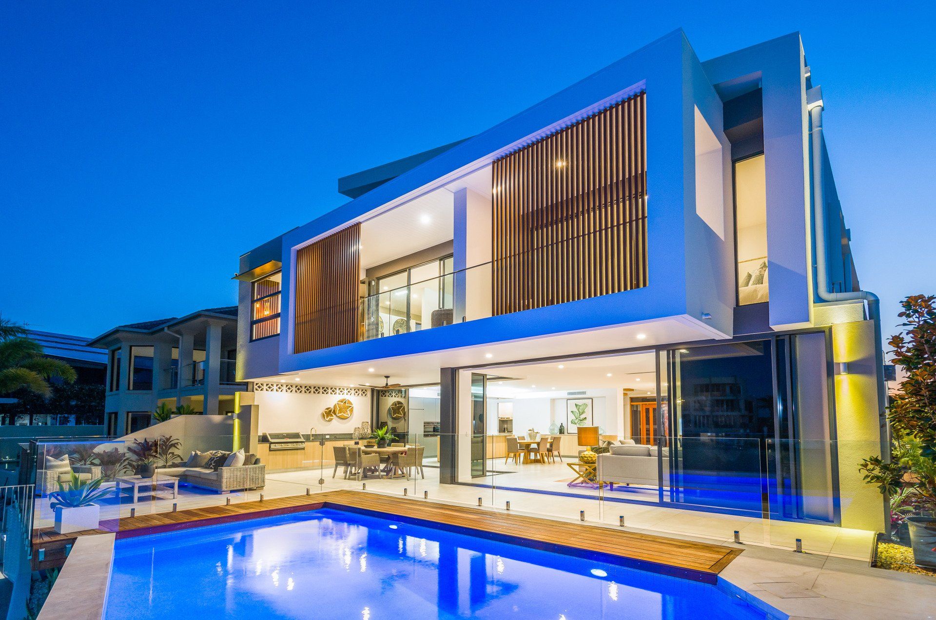 Modern House With Pool — Molendinar, QLD — R & K Electrics Pty Ltd