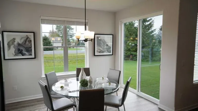 A kitchen with newly installed windows.