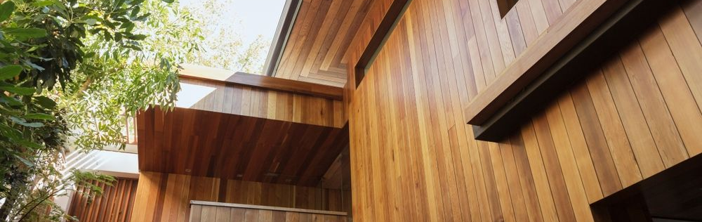 A home with wood siding.