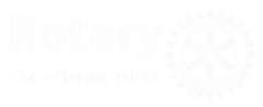 Visit Sponsor Website Rotary Club of Bristol, TN/VA Logo in All white.
