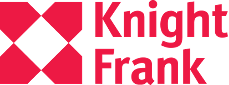 Knight Frank logo: red and white geometric design with the words 