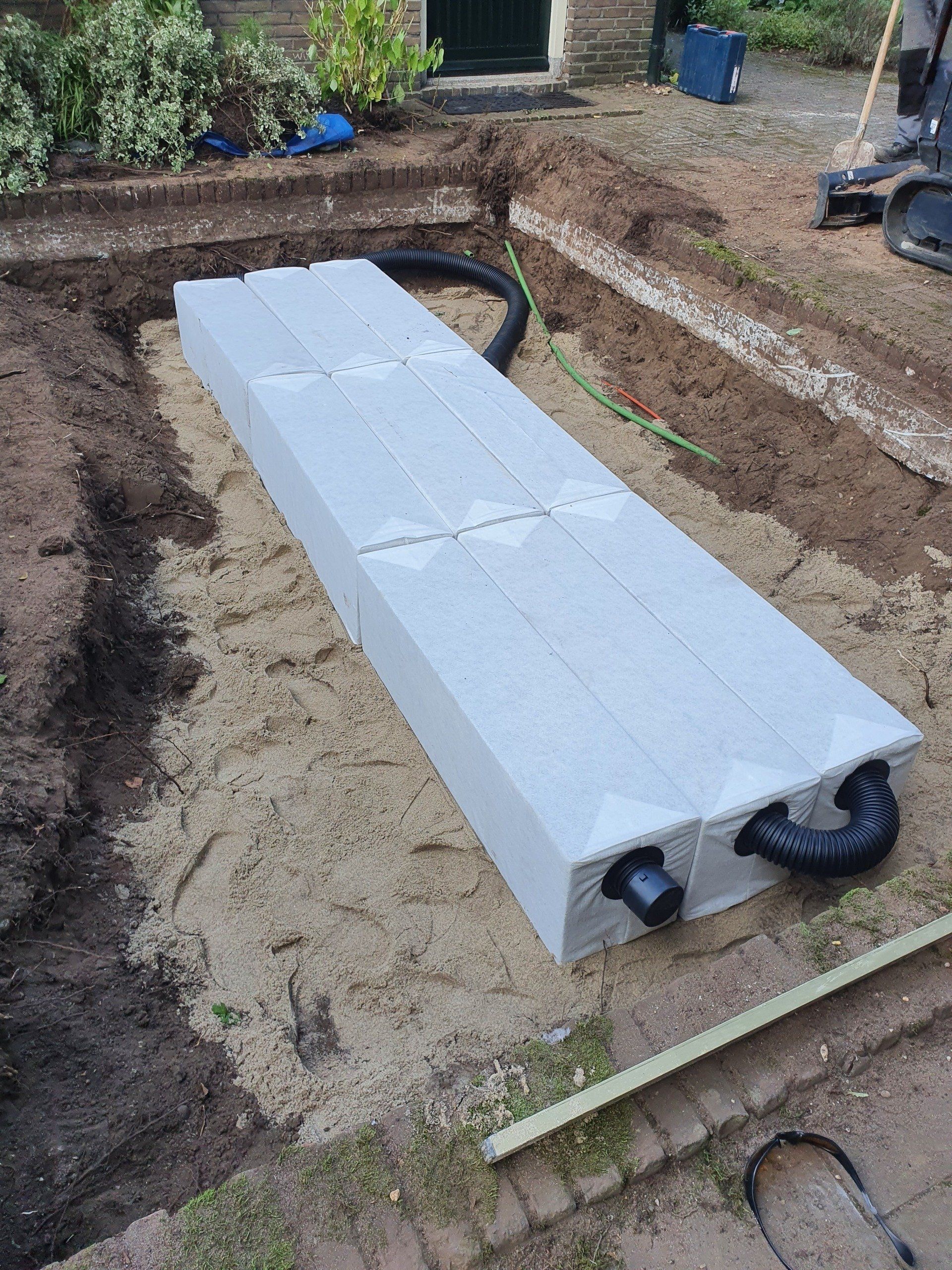 hydroblock,infiltratiekrat,hemelwaterafvoer,afkoppelen,drainage,wateroverlast