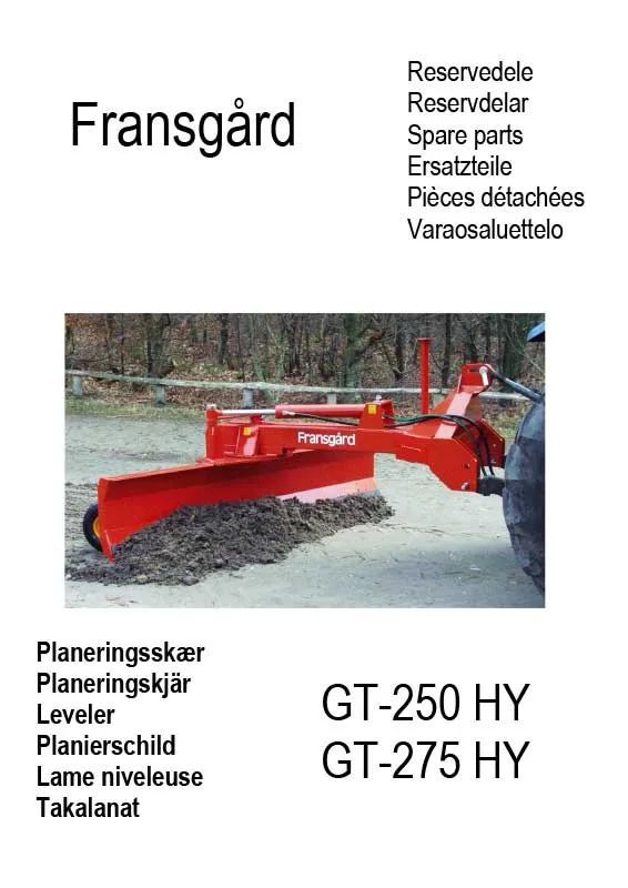 Eine Broschüre für einen Traktor mit einem roten Schild darauf.