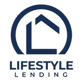 The logo for lifestyle lending shows a house in a circle.