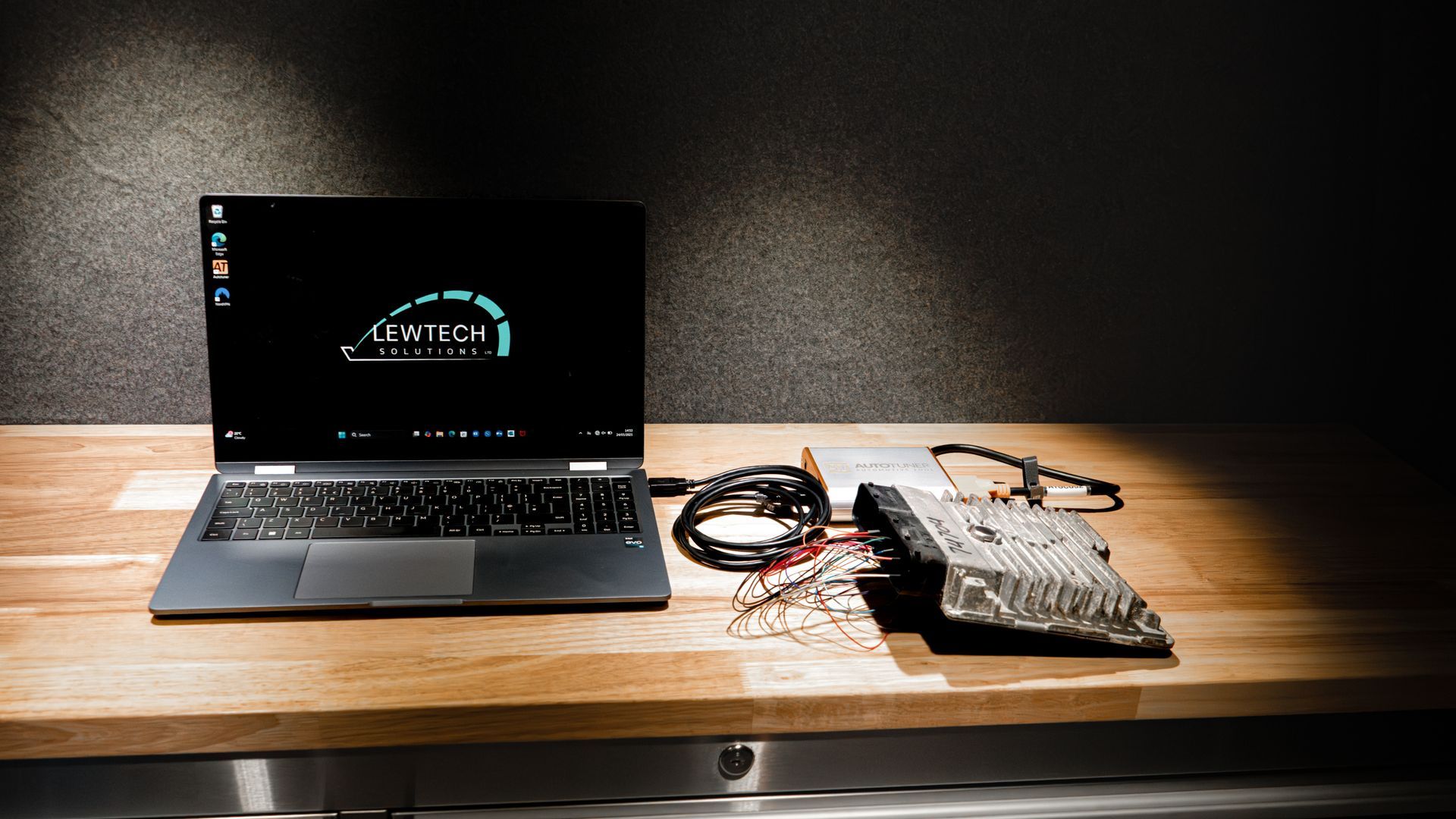 Automotive key programming equipment and laptop used by Lewtech Solutions
