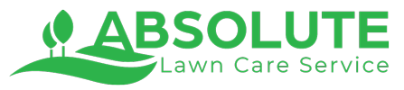Green "ABSOLUTE Lawn Care Service" logo with a leaf and stylized lawn graphic